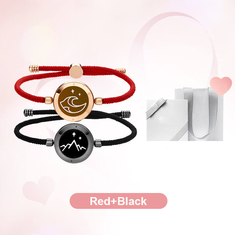 🎁💖 2 stk: intelligente sensorarmenbånd for elskere – Kjærlighetsvibrasjon & Lysblink