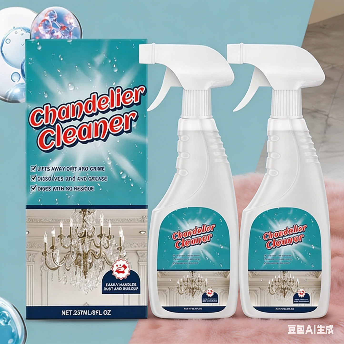 🥳2026 VARMT SALG🥳💞50 000+ SOLGT!✨💦 48 % RABATT! Rengjøringsspray for lysekrone – Fjerner støv og flekker fra krystall/metall. Ingen skrubbing, ingen rester. Beskytt lysekronens glans. En delikat jobb gjort enkelt! 💎🛡️