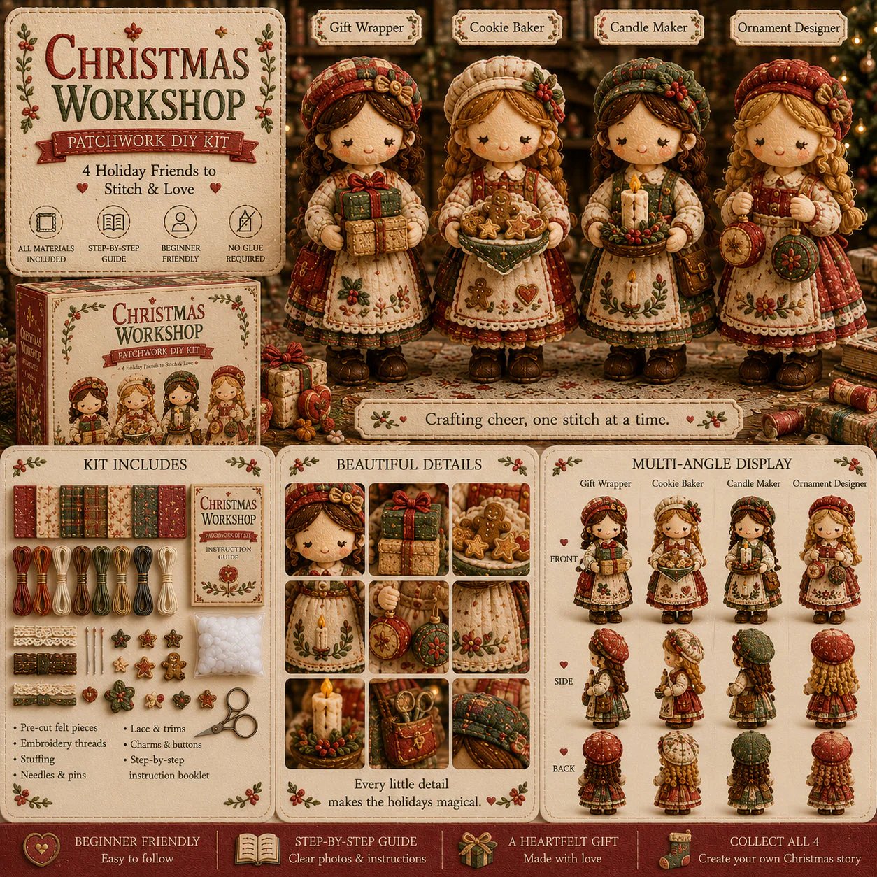 💕Heit salg 48 % RABATT❤️🔥Tiny Worlds-kolleksjonen – Lappeteknikk DIY-settserie