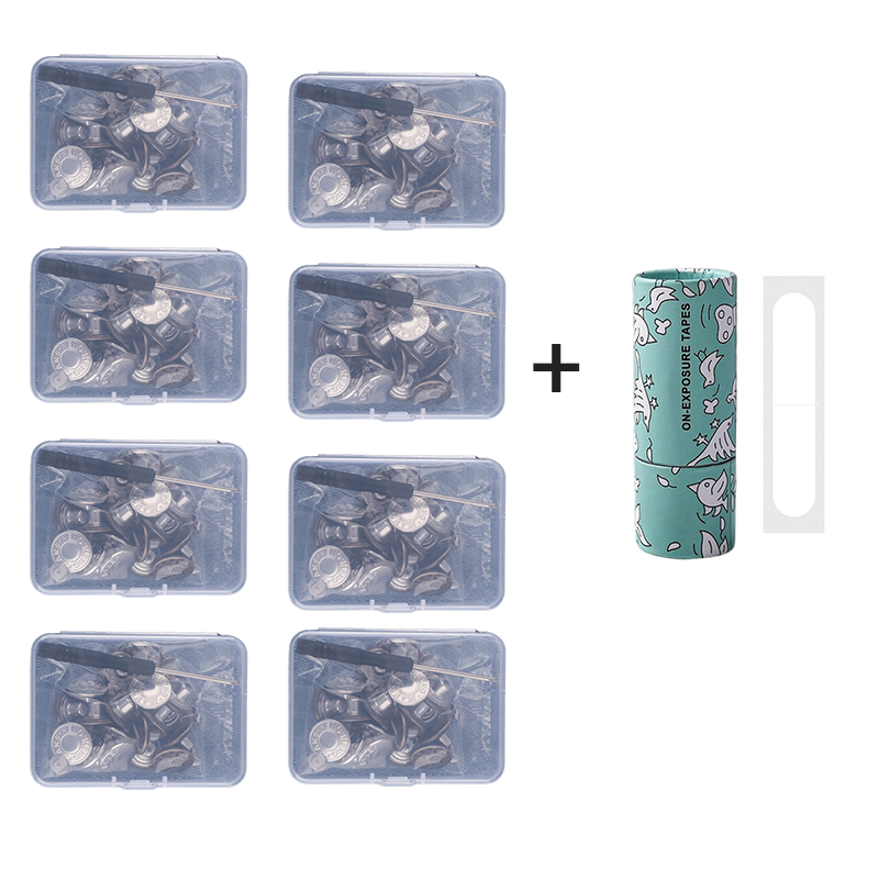 Sett med avtakbare jeansknapper uten sying