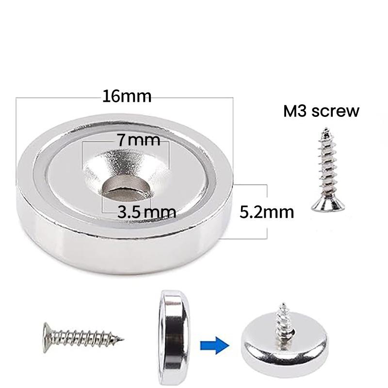 🎃Halloween-tilbud 50 % RABATT!🧲Sterke skrumonterte pottemagneter – 10-pakning for gjør-det-selv, verksted og hjemmeorganisering