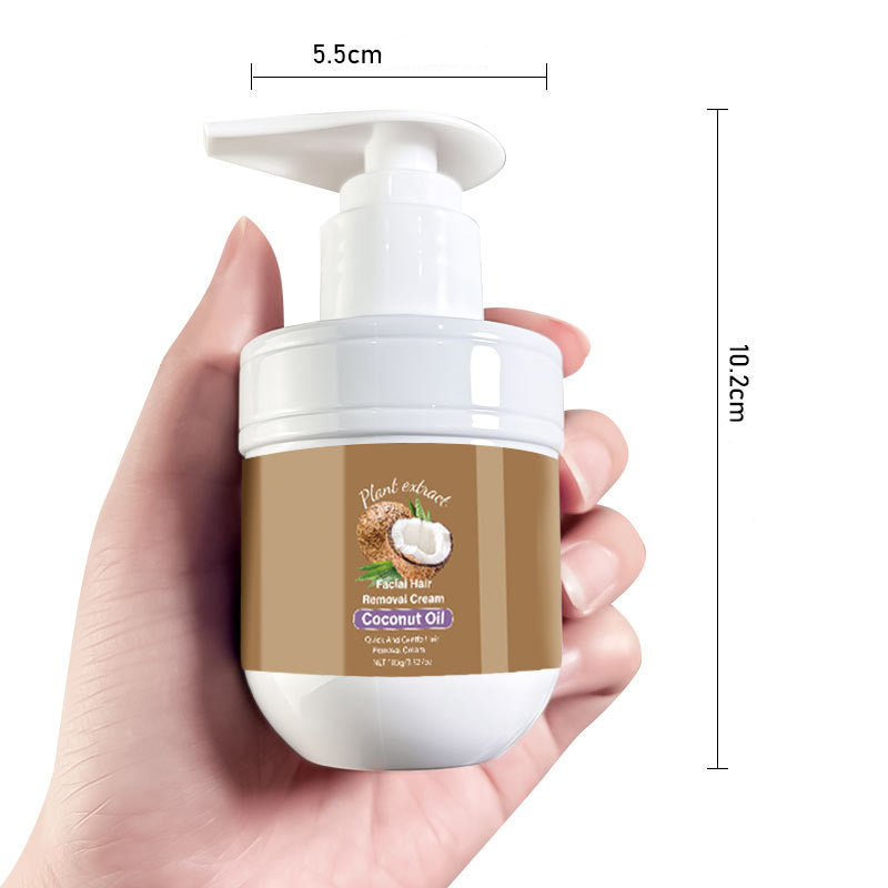 🎁 Kjøp 1 få 1 GRATIS! 🥥✨ Kokoskrem for hårfjerning i ansiktet – Mild og effektiv (Passer for bruk på hele kroppen)