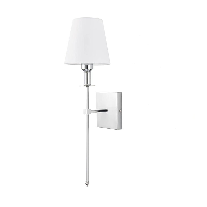 Klassisk vegglampe med lampeskjerm i stoff