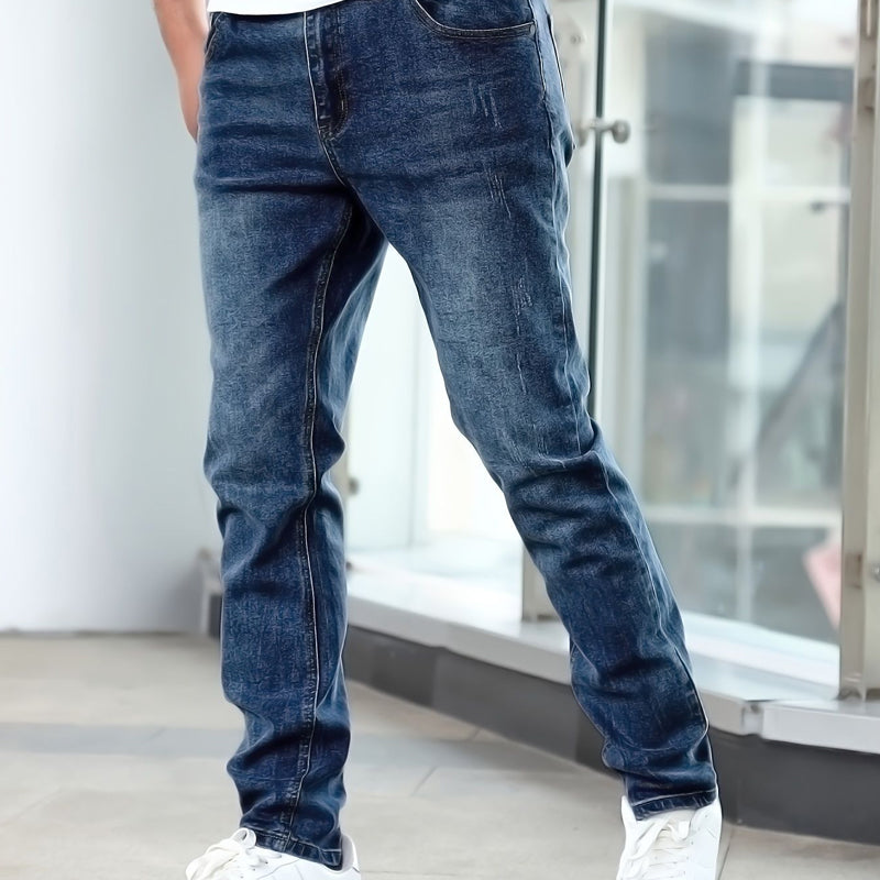 Herre moderne slim fit stretchjeans