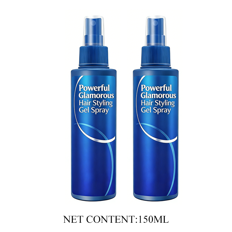 Kraftig, glamorøs hårstylinggel-spray