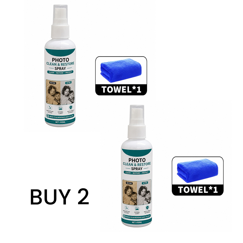 Foto-rengjørings- og restaureringsspray