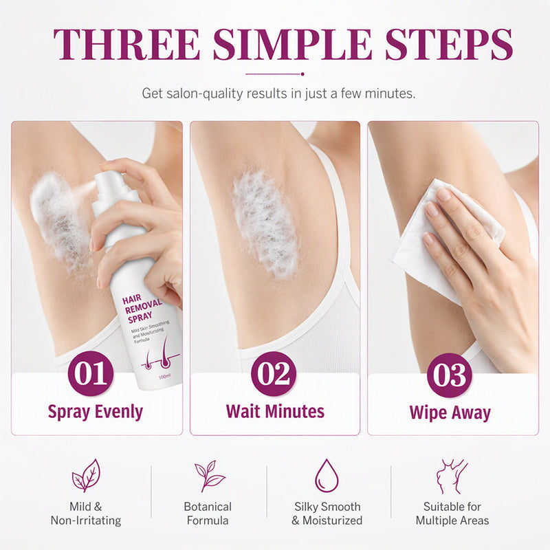 ✨ Hårfjerningsspray 100ml | Glatt hudpleie