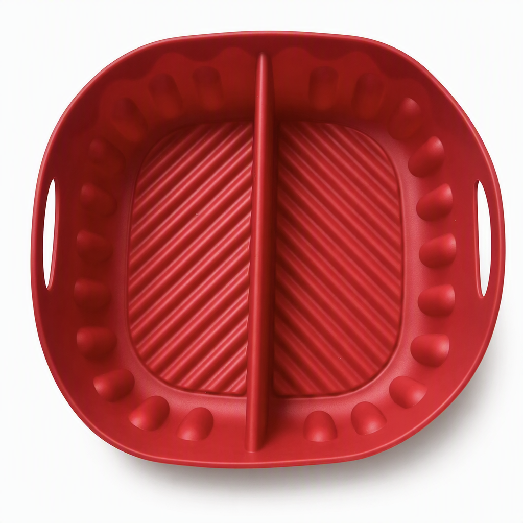 Gjenbrukbar delt silikonform til airfryer