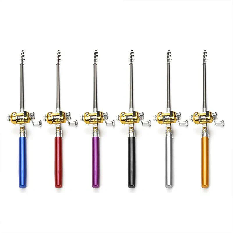 🎣 Lomme Fiskehjul | 48% Rabatt! Bærbar 97cm Isfiskehjul med Metallhjul – Passer i Lommen 🎁