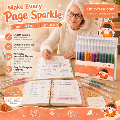 🔥⏰Siste dag av salget – kun 129 kr!!✨Over 50 000 solgt!🎁Glitter-gelpennesett