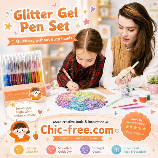 🔥⏰Siste dag av salget – kun 129 kr!!✨Over 50 000 solgt!🎁Glitter-gelpennesett