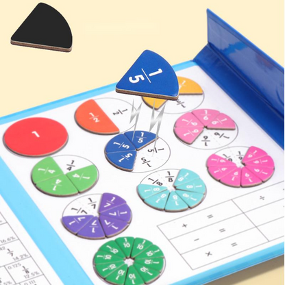 🔥Siste dag salg 48% rabatt🏅Montessori magnetisk bokbrøkpuslespill