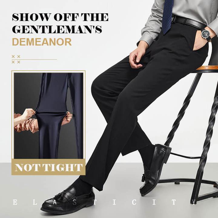 👖Klassisk Herrebukse med Høy Stretch