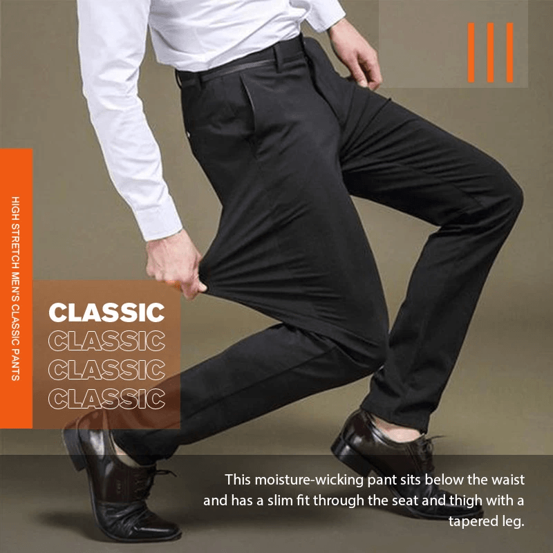 👖Klassisk Herrebukse med Høy Stretch