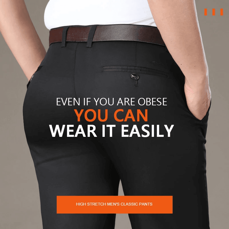 👖Klassisk Herrebukse med Høy Stretch