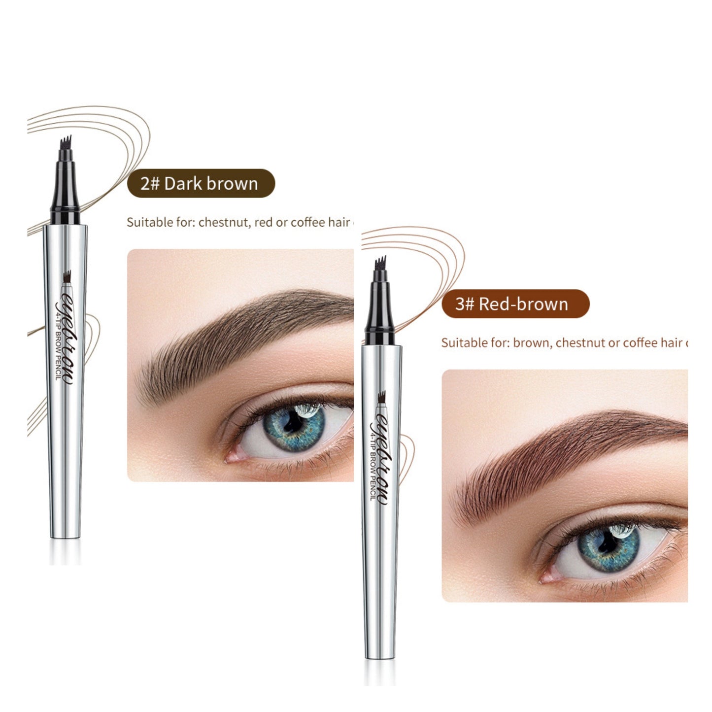 🔥Kjøp 1 få 1 gratis🔥3D vanntett Microblading Eyebrow Pen 4 Fork Tip Tattoo Pencil