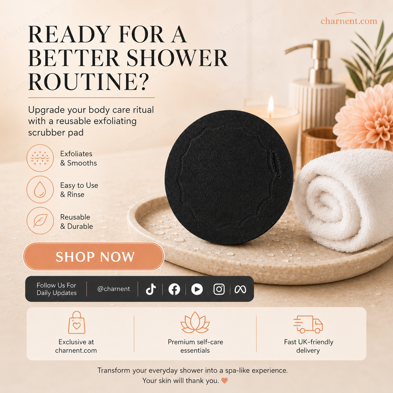 🥳2026 VARMT SALG🥳💞50 000+ SOLGT!🌸🧖‍♀️ 48% RABATT! Skrubbbadeputer – Eksfolierer skånsomt, åpner porene og får en lysere hud. Slitesterk gummi, enkel å skylle av. Litt skrubbing gjør mye! ✨🛀