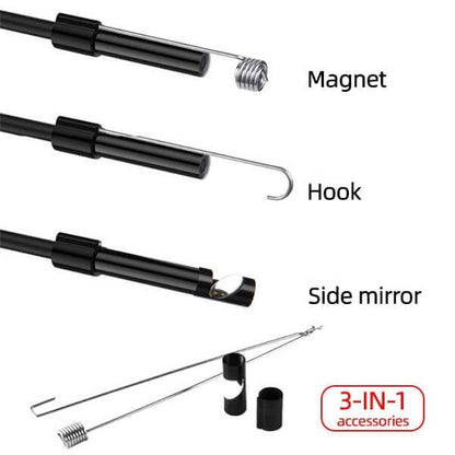 🔍 48 % RABATT! ✨ 3-I-1 ENDOSKOP - 2,0 MP HD med 6 LED-lys, IP67 vanntett, kompatibel med smarttelefoner for hjemmeinspeksjon og gjør-det-selv-prosjekter 📱🛠️