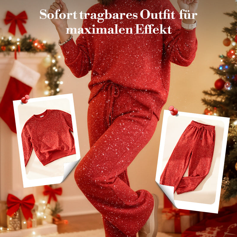 ⌛ Bare 3 dager igjen – 48 % rabatt på alt! ⏰Damesett med glitter: genser og bukse