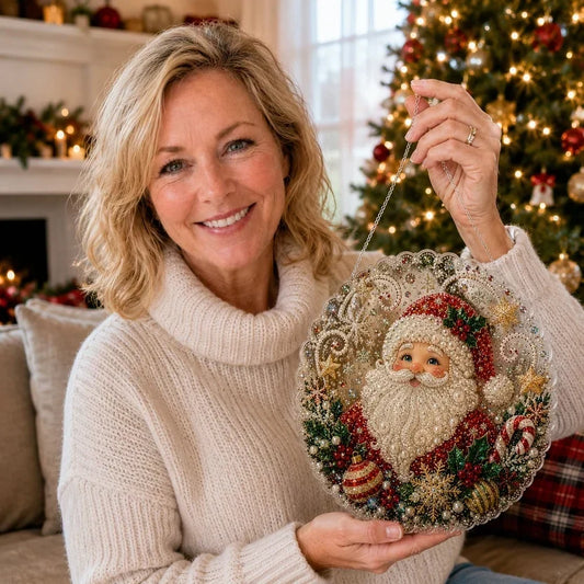 🎄Julepynt-sett med perler og diamanter til oppheng | Slitesterke, fargebestandige perler – DIY-håndlaget julepynt til oppheng 🎅💎