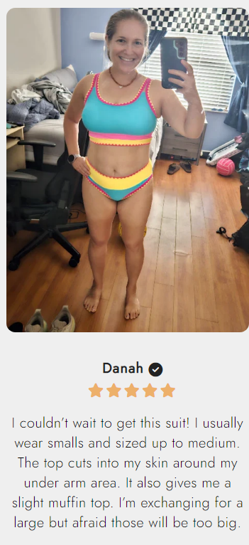 🌼Sporty 3-delt bikinisett i nylon med fargeblokker og lappeteppe - Badedrakt med høy midje og magekontroll👙🌈
