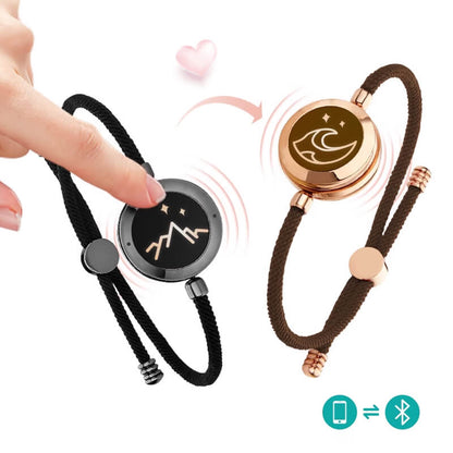🎁💖 2 stk:  intelligente sensorarmenbånd for elskere – Kjærlighetsvibrasjon & Lysblink