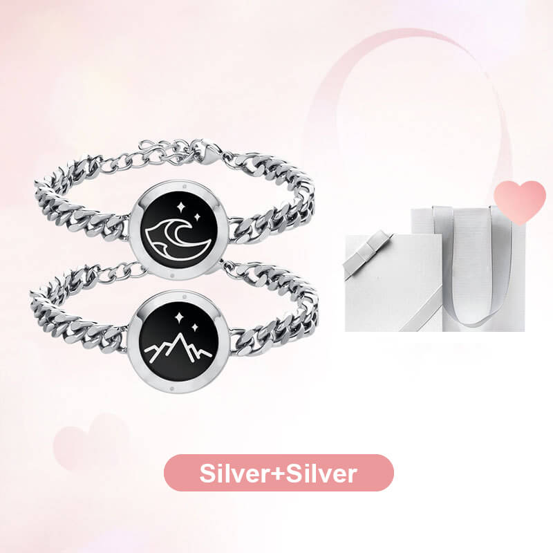 🎁💖 2 stk:  intelligente sensorarmenbånd for elskere – Kjærlighetsvibrasjon & Lysblink