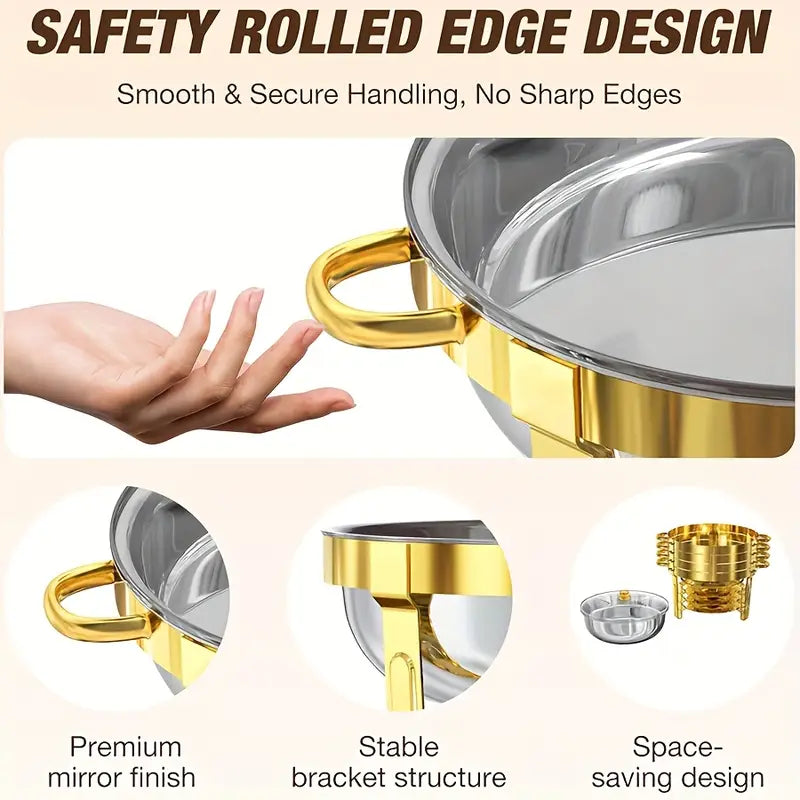 🎅🏻Julefor salg🔥Buffetsett i rustfritt stål til varmholdningsfat