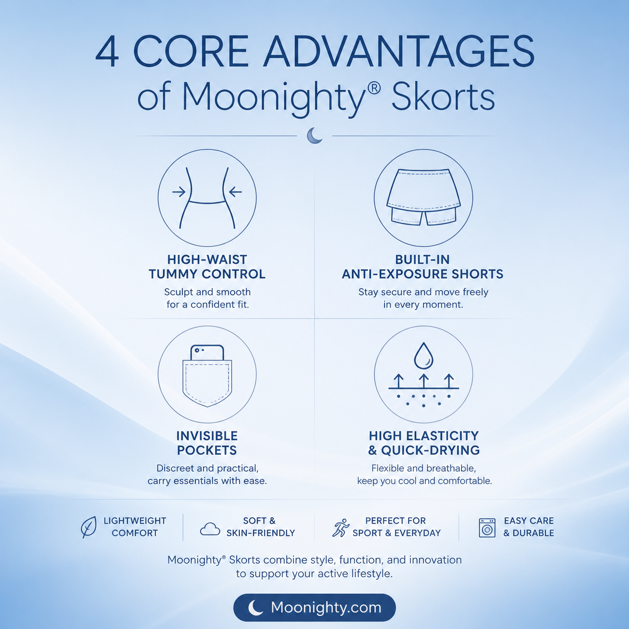 🌟🎁Anti-gnaging Active Skort – Supermyk og komfortabel🔥