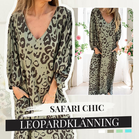 💖"Bestselger - 48 % rabatt umiddelbart!" - Safari Chic Leopardkjole🔥