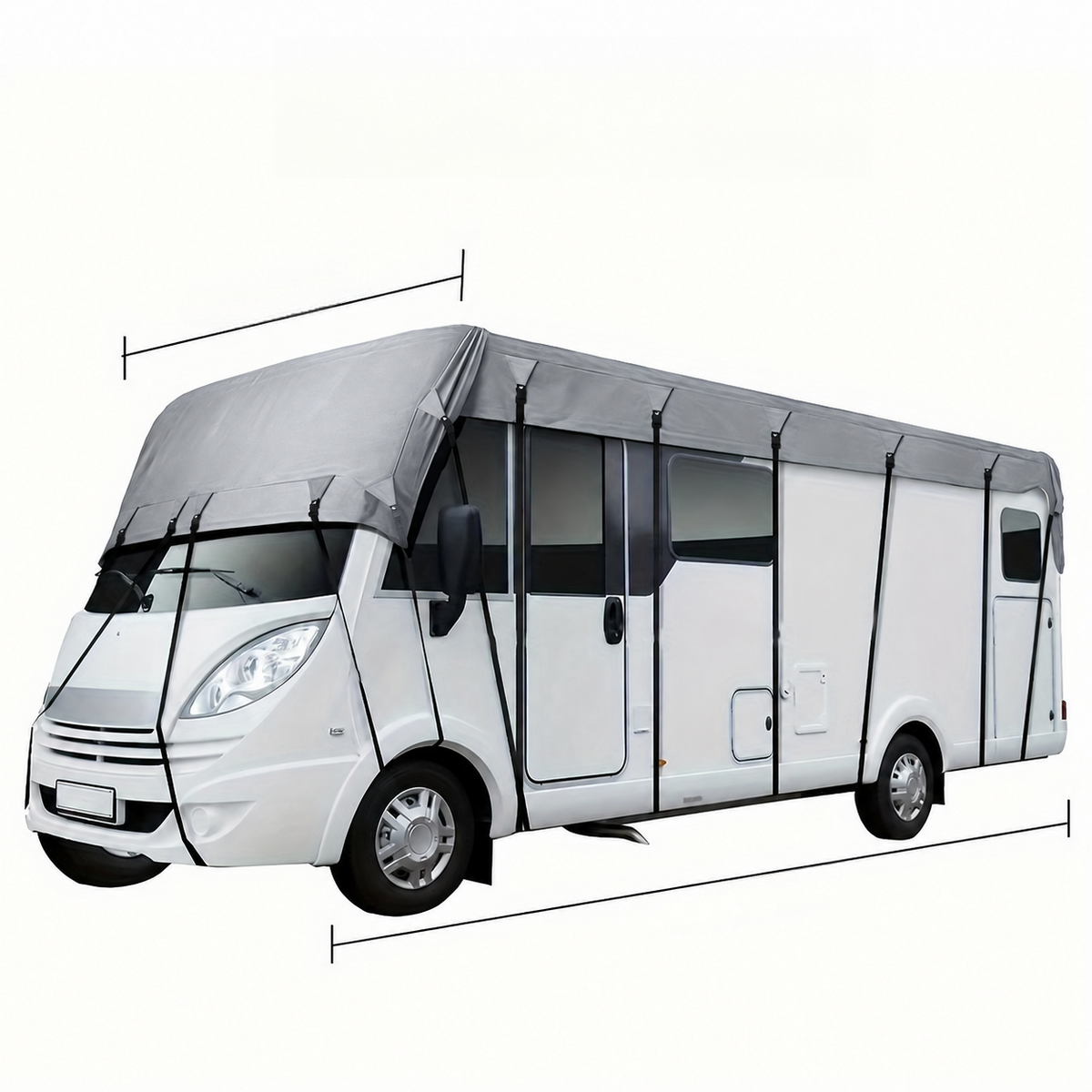 🎃Halloween-tilbud 50 % RABATT!🚐Taktrekk til campingvogn og bobil – 210D Oxford med sikre, justerbare stropper