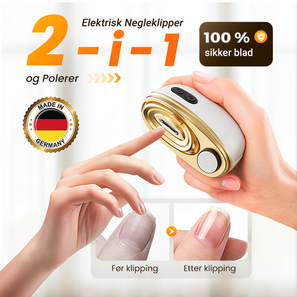 🔥 SISTE DAGS KAMPANJE - 48 % RABATT 🔥💅2-i-1 elektrisk negleklipper og poleringsapparat