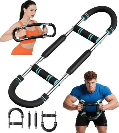 ✨🔥Justerbar vektstang for armtrenere, styrketreningsutstyr for armer og overkropp, bærbart treningsapparat for hjemmegym og fitness