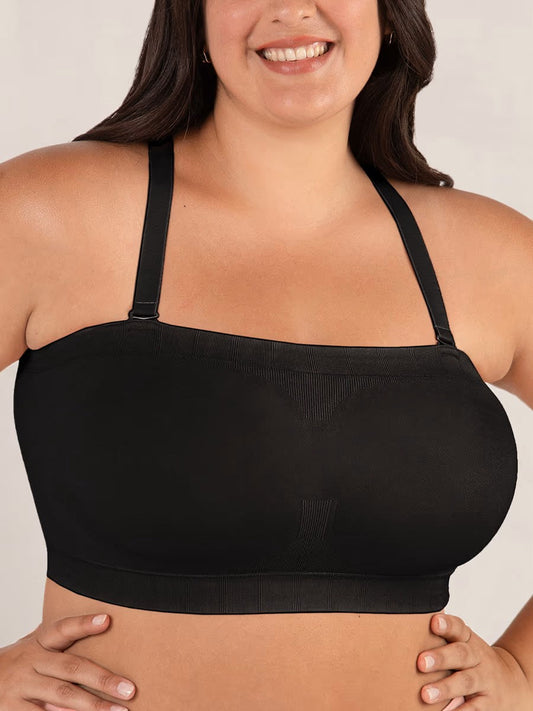 ⛱️🤩🔥Konverterbar stroppeløs bandeau-BH med trådløs komfort, sklisikkert grep og avtakbare stropper