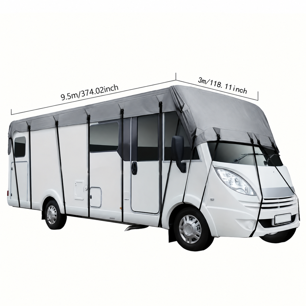 🎃Halloween-tilbud 50 % RABATT!🚐Taktrekk til campingvogn og bobil – 210D Oxford med sikre, justerbare stropper