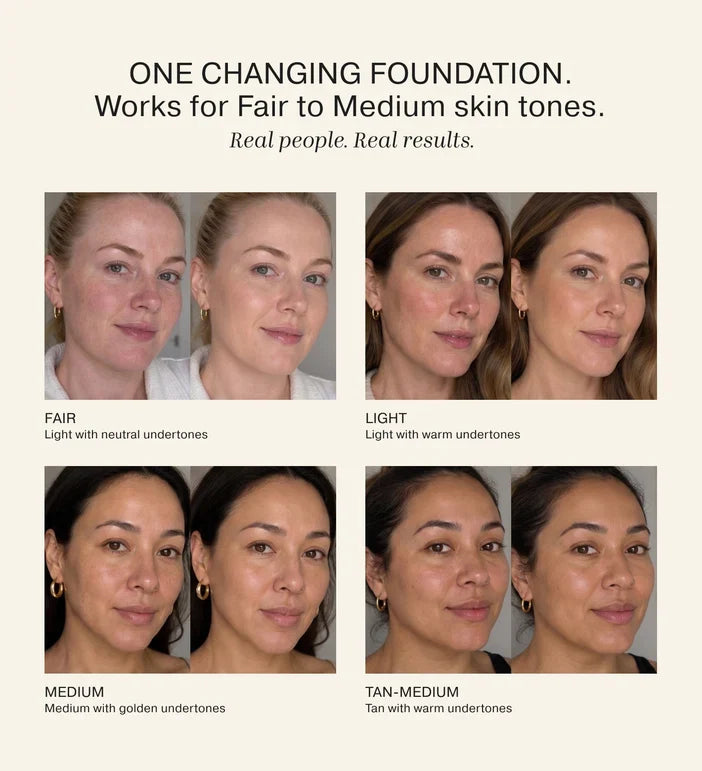 🎃Halloween-tilbud 50 % RABATT!✨Fargeendrende foundation for moden hud – Lett, naturlig dekkevne