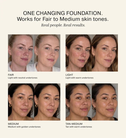 🎃Halloween-tilbud 50 % RABATT!✨Fargeendrende foundation for moden hud – Lett, naturlig dekkevne