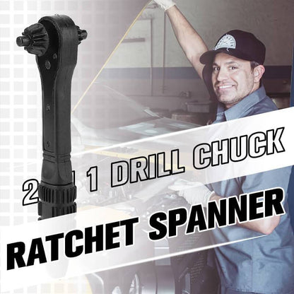 2-i-1 Drill Chuck Skrallenøkkel🔥Farsdagssalg - 48 % rabatt🔥