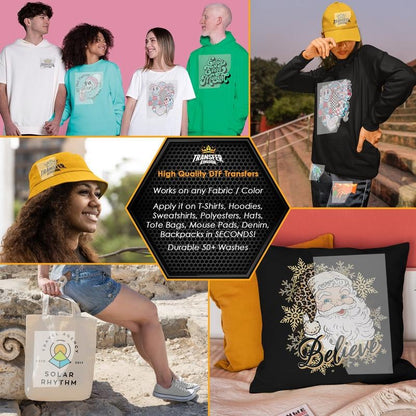 🎄Julemysteri DTF-overføringspakke – Trykkklare juledesign | Julenisse, reinsdyr, pepperkaker og festlig grafikk for t-skjorter, vesker og DIY-gaver🎄