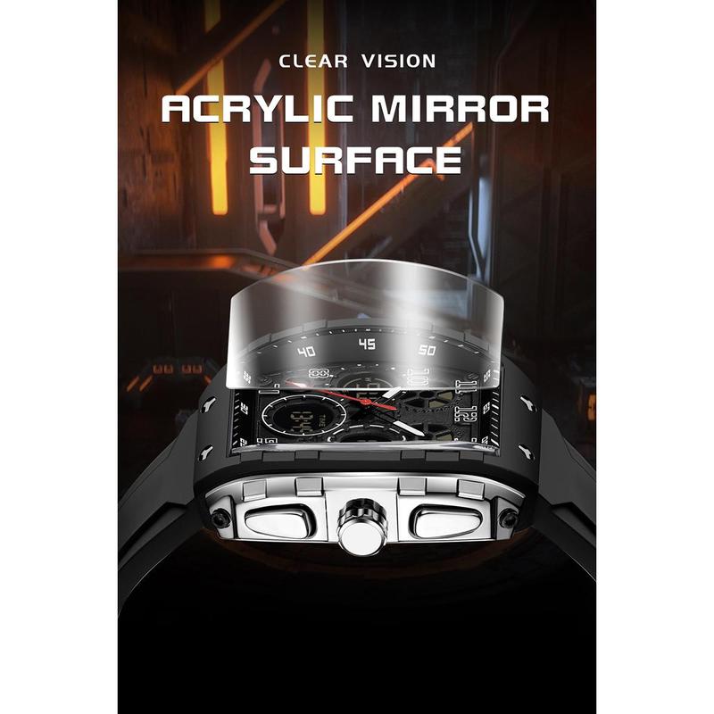 🎁Møt julen med 60 % RABATT🎄Sporty, selvlysende digital automatisk herreklokke