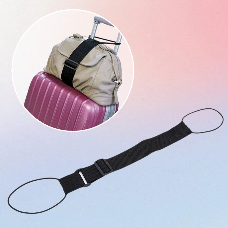 🖤Begrenset julesalg! 50 % RABATT ✨ Elastisk bagasjestropp (håndfri for reiser) – Fest vesker til kofferten for flyplasser/ferier/forretningsreiser!