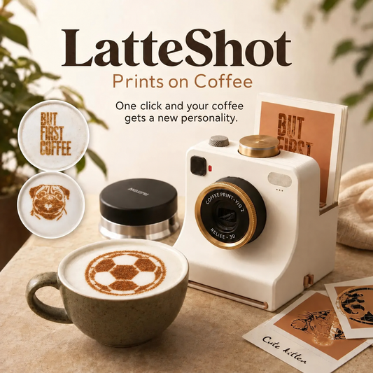 🎃Halloween-tilbud 50 % RABATT!🔥Retro kaffekunstkamera – Mekanisk latte-sjablongskriver