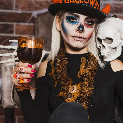 🎁LED-lysende Halloween-ring😍 – Sett med 50 stk.
