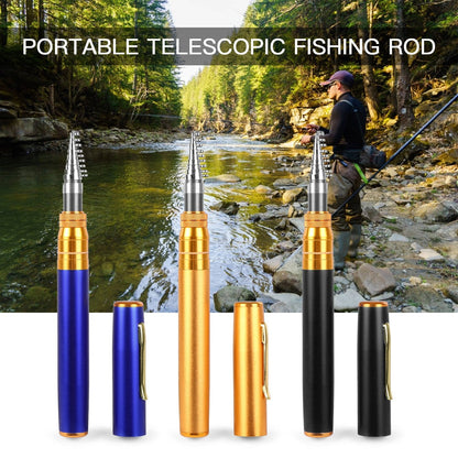 🎣 Lomme Fiskehjul | 48% Rabatt! Bærbar 97cm Isfiskehjul med Metallhjul – Passer i Lommen 🎁