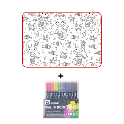 🎄🎅 Julekampanje: DIY-sett med tegneseriefigurer til fargelegging på pyjamaser for barn✨🎁