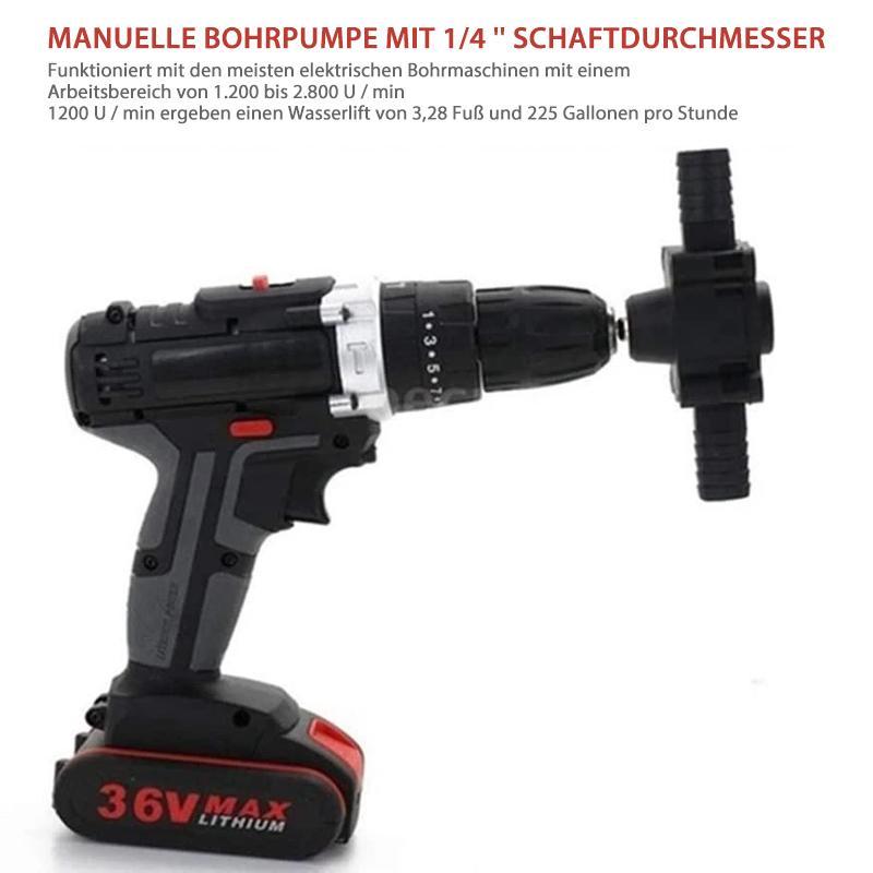 💦 KJØP 2, FÅ 1 GRATIS! ✨ Selvsugende vannpumpe for driller, 1,2 m³/t 🔋