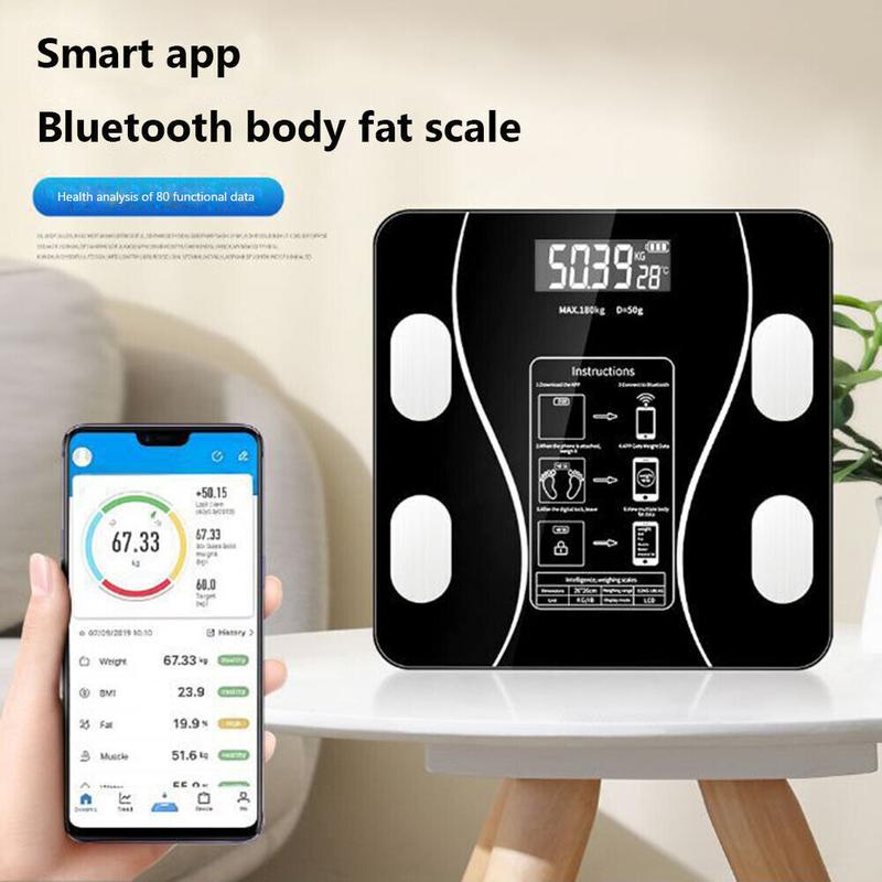 ⏳SISTE DAGS SALG 48% RABATT🔥Smart BMI digital trådløs vekt med LCD-skjerm