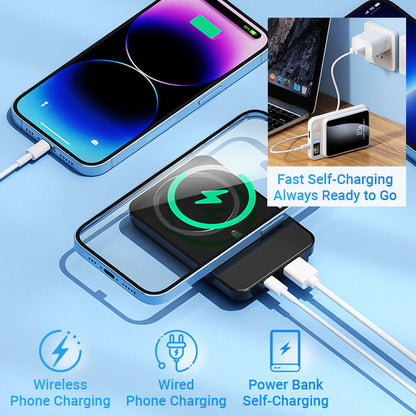 ⚡Fantastisk powerbank! ⚡10000mAh ultratynn hurtiglading mobil strøm