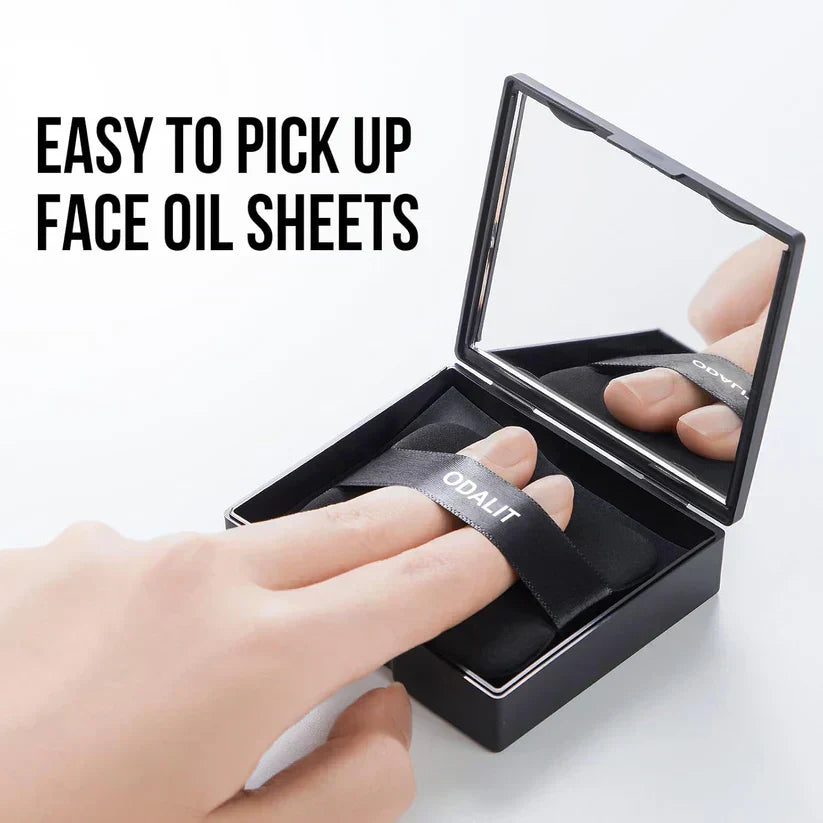 ⏰Kjøp 1 få 1 gratis💝Svart magnetisk oljeblottingark med pulver som holder oljen frisk 2-i-1-blottingark