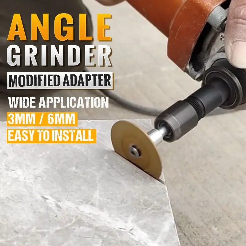 🔧 Vinkelsliperadapter | 3 mm/6 mm chuck | Slitesterk metallkonstruksjon | Kompatibel med 100 typer sliping, polering og kutting i ett!